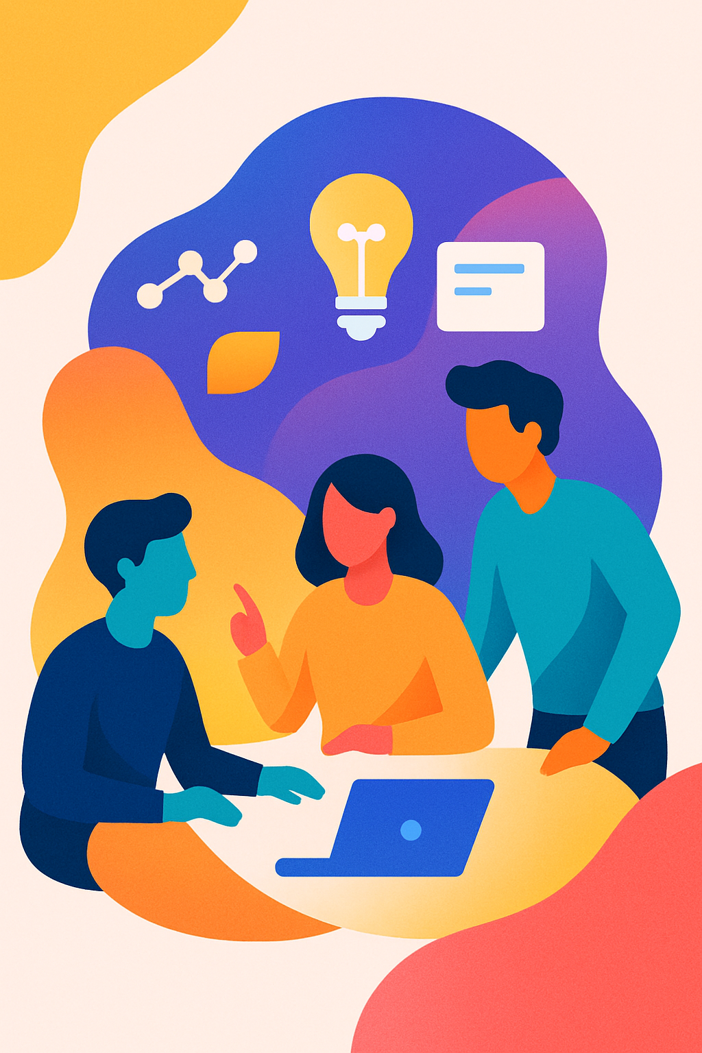 Creative collaboration illustration
